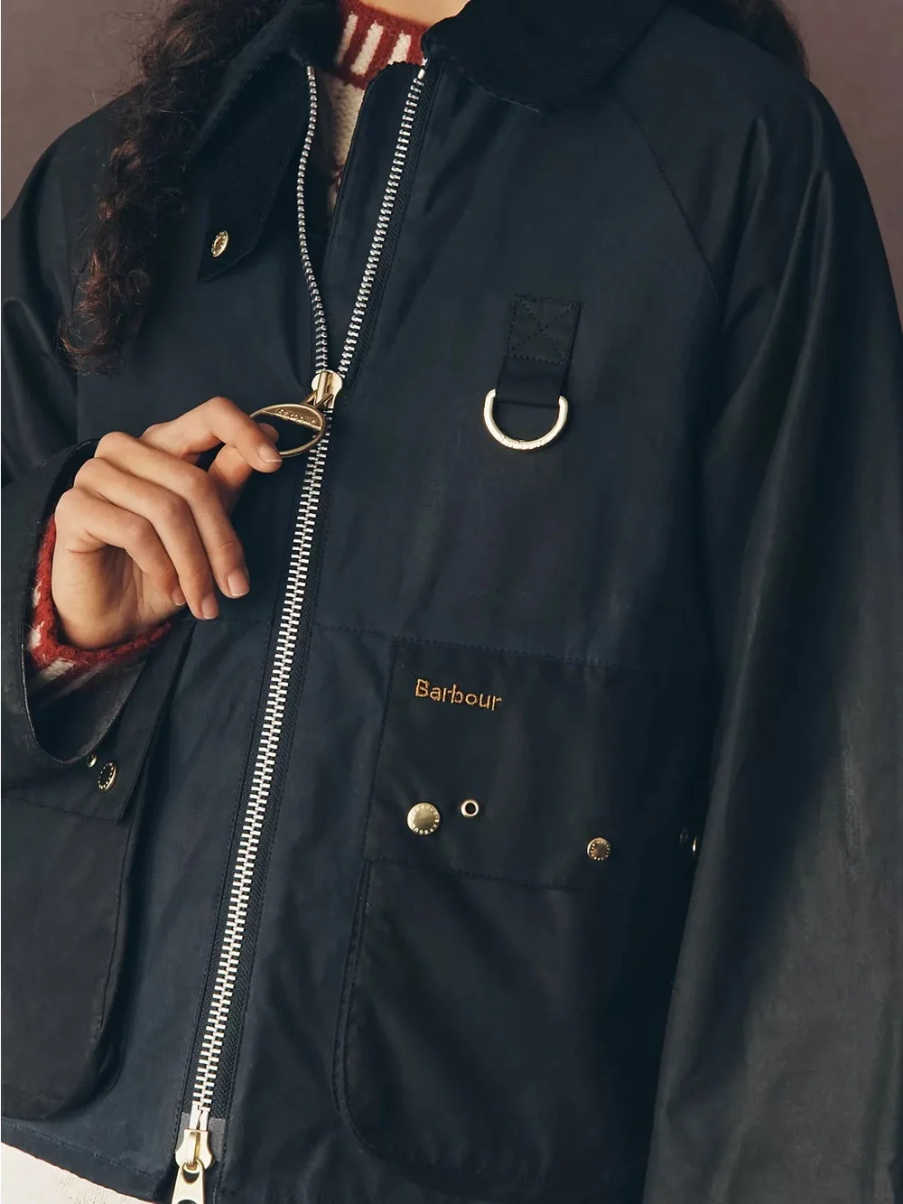 NWT Barbour Kearton Wax Cotton Jacket Navy